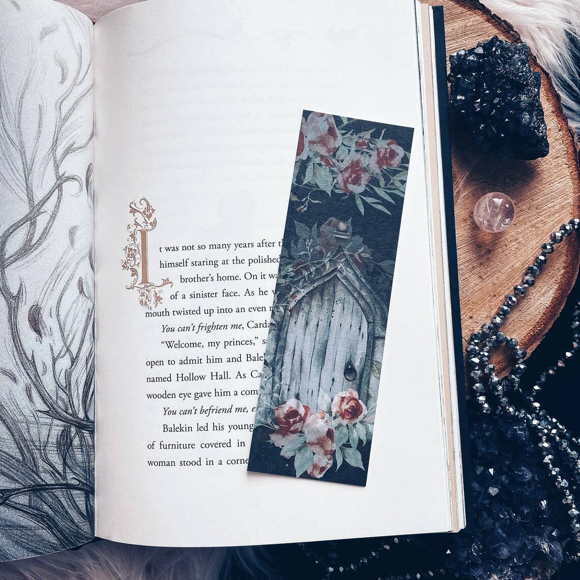 Fairy Gate Watercolor Bookmark