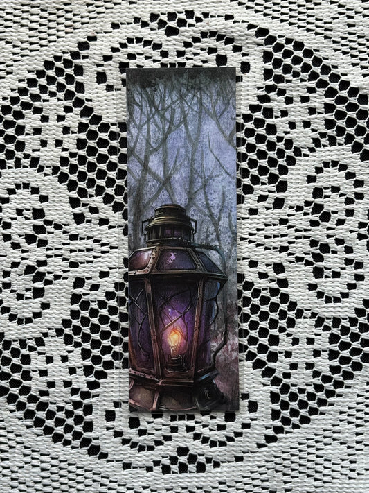 Spooky Lantern Watercolor Bookmark