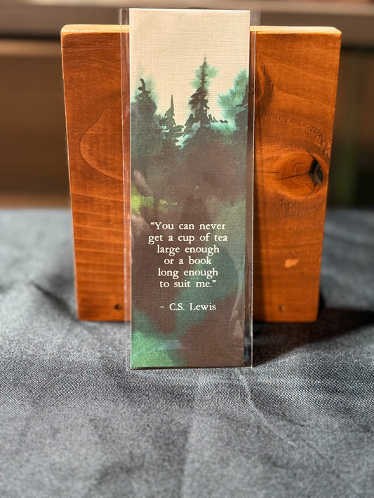 C.S. Lewis Quote Watercolor Bookmark